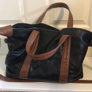 Black and Tan Large tote purse